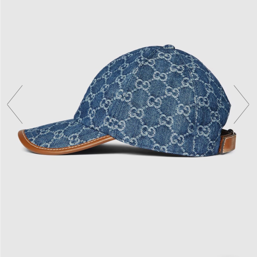 Gucci Blue Denim Monogram Cap